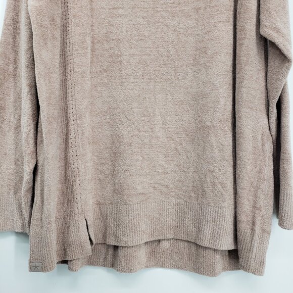 Barefoot Dreams Cozy Chic Ultra Lite Dockside Pointelle Pullover Sweater 1X Tan - Picture 6 of 8